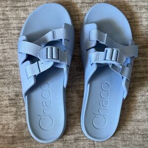 NWOT Chaco Light Purple/ Sky Blue Slide Sandals